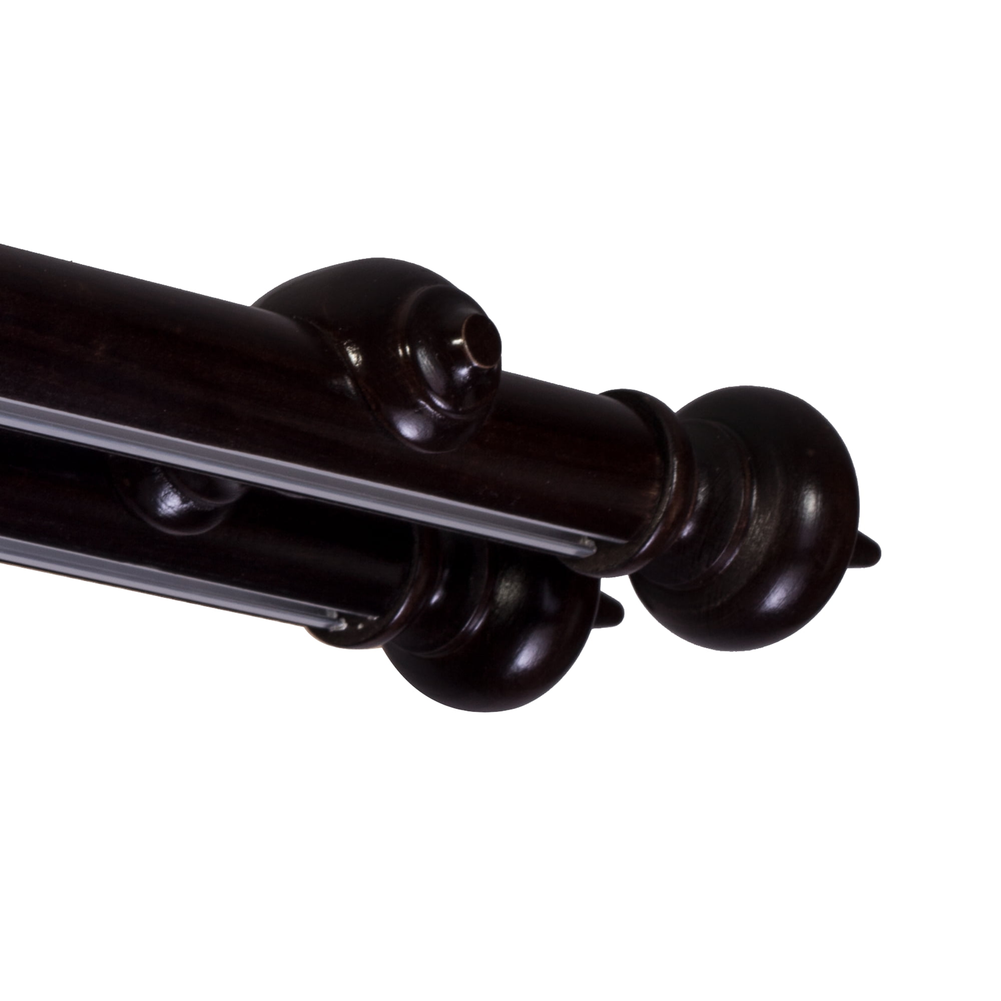 Galerie lemn perdea  Globo Double 35mm cu aluminiu Wenge